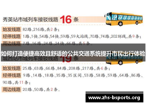如何打造便捷高效且舒适的公共交通系统提升市民出行体验